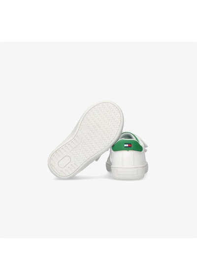 Tommy Hilfiger Flag Velcro Çocuk Beyaz/yeşil Spor Ayakkabı T1x9-33836-1355x165 Yeşil