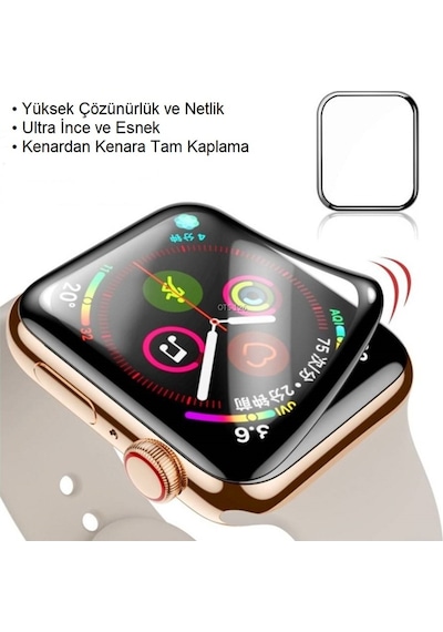 Bufalo Apple Uyumlu  Watch 38Mm Ekran Koruyucu 3D Kavisli Pmma Nano Siyah