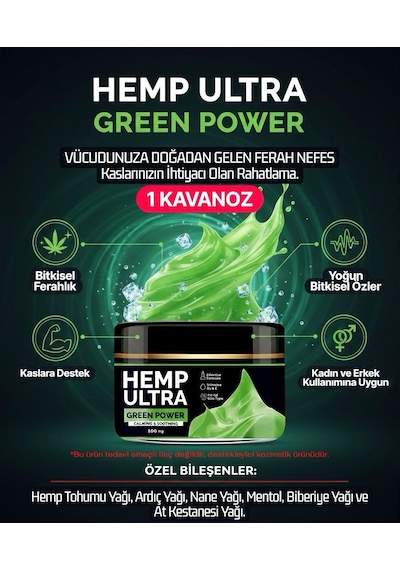 Green Power Hemp Cream Jel 100 Mg