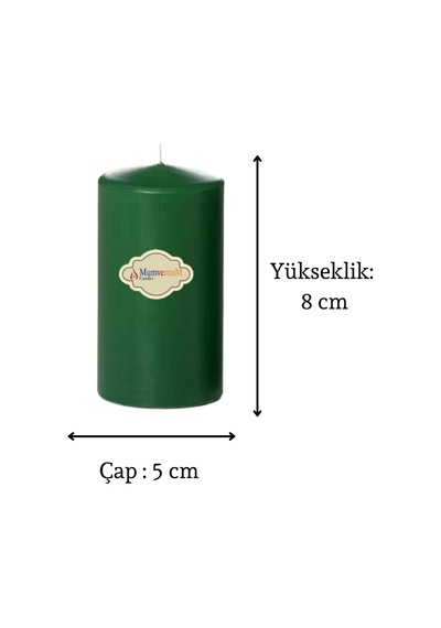 3 Lü Midium Set Mum Yeşil Çap :5 Cm Yeşil