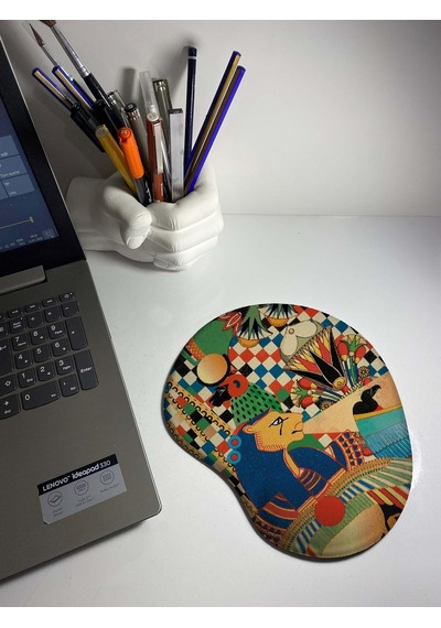 Pharoah Baskılı Bilek Destekli Mouse Pad - Dünya Serisi