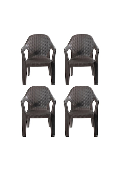 Hesaplimagazam Rattan Polo 4 Adet Plastik Sandalye 2 Renk