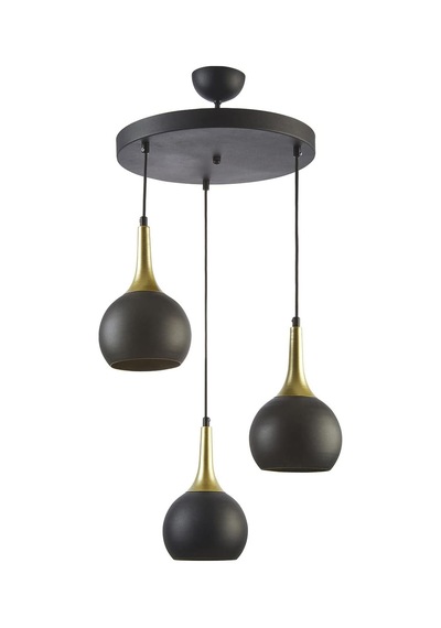 Modavize Bella Modern Salon - Mutfak - Cafe Metal Sıvama Sarkıt Avize Siyah 30 X 98 Diğer