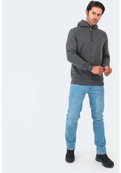 Slazenger BAHA IN Erkek Sweatshirt Antrasit