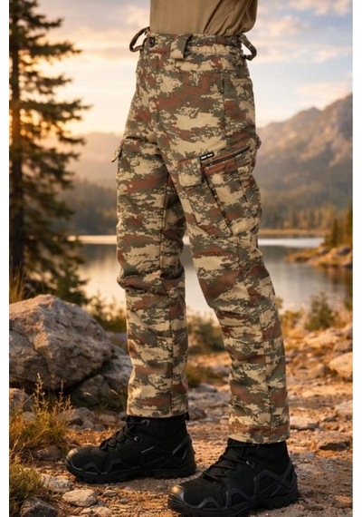 Sıngle Sword Suya Ve Rüzgara Dayanıklı Çok Cepli Softshell Pantolon - Tsk Kamuflaj, S Beden Tsk - 611415699 Tsk