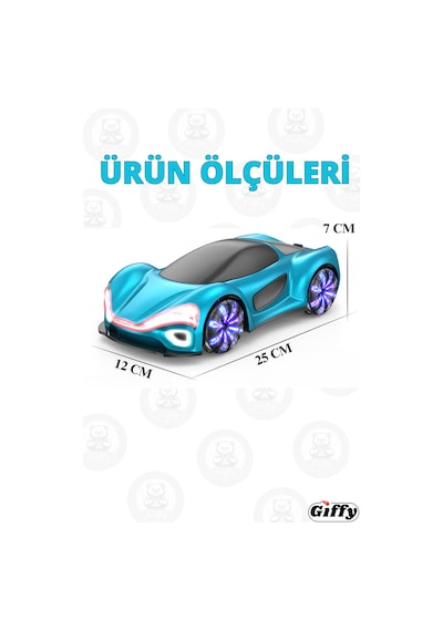Oyuncak Uzaktan Kumandalı Şarjlı Elektrikli Araba 4x4 Şarj İstasyonlu Led Işıklı Sesli Müzikli Rc Mavi