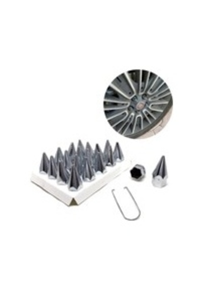 Ok00012 - Sivri Bijon Kapağı Krom 17 Mm Araba Jant Bijon Kapağı