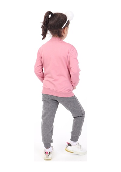 Toontoy Kids Toontoy Kız Çocuk 3lü Baskılı Eşofman Takım Gülkurusu