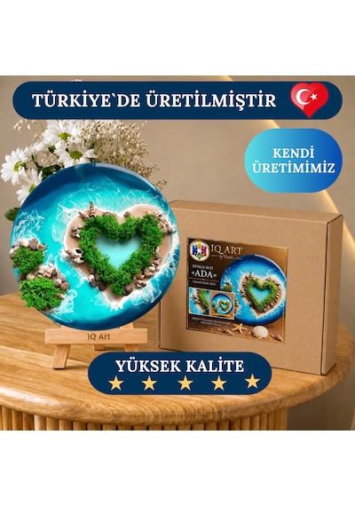 Epoksi Reçine Seti "ada" Deniz Temalı Premium Yaratıcılık Seti Ve Yaratıcılık Kiti Video Eğitimli Resin Art Seti, Epoksi Başlangıç Seti 00008