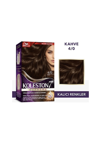 Koleston Supreme Kit Saç Boyası 4/0 Kahve