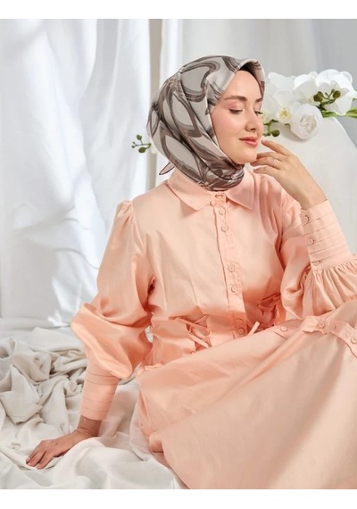 Silk Home Twill İpek Eşarp - 11548-02 Koyu Gri