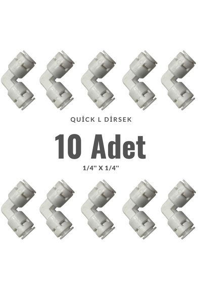 Su Arıtma Cihazı Quick Dirsek L 1/4'' 10 Adet