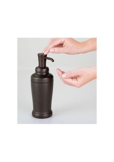 Buççin Online Mağaza Sıvı Sabunluk Bronz Kahve Renkli,abs 8x8x21cm 340ml Metal Metalik Çok Renkli