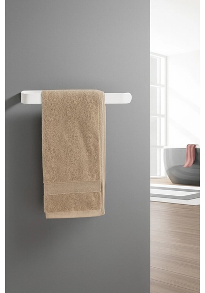 Paslanmaz Metal Dolu Demir Lüks Yapışkanlı Beyaz Solo Havluluk Banyo Lavabo Mutfak Askısı Beyaz Diğer