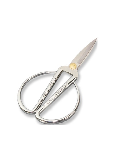Mutluadim İşlemeli Metal Nişan Makası 9 x 18 CM