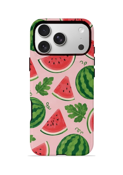 Apple iPhone Uyumlu 17 Pro Max Vorian Çift Katmanlı Magsafe Kılıf Watermelon Garden Party