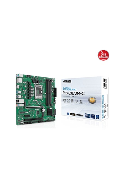 Asus Pro Q870m-c-csm Ddr5 Hdmı-dp Typec Pcıe 5.0 1851p Matx Vpro Destekli Kurumsal Anakart / 90mb1kep-m0eayc-222331