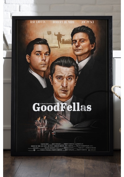 Goodfellas Siyah Ahşap Çerçeveli Poster, Dekoratif Film Duvar Tablosu