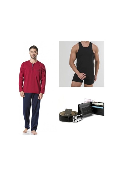 Pierre Cardin 5454pc2li145 Erkek Çeyizlik Set-bordo Bordo