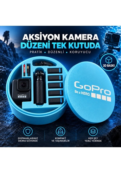 Gopro Uyumlu 3d Baskı Aksiyon Kamera Ve Aksesuar Düzenleyici Kutu