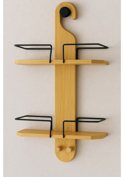Vıchy Bambu Banyo Rafı Br-6721 2 Gözlü X6 Ahşap