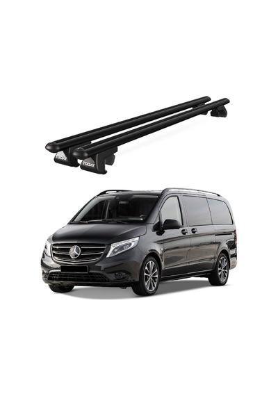 Venüs Mercedes-benz Vito W447 2014 Ve Sonrası Uyumlu Siyah Ara Atkı Port Bagaj Tavan Barı