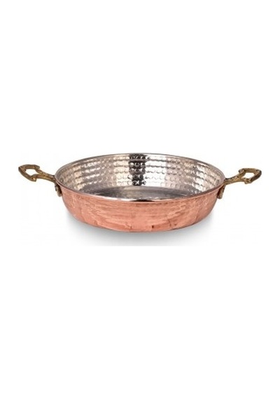 Turna Bakır Soylu Tava 4 No 20 CM İnce Kırmızı Turna7605-1