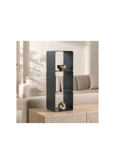 Node 3'lü Modüler Metal Tezgah Üstü Mutfak Rafı Ve Kahve Köşesi Standı 49x16 Cm Gri - 943947129 Gri