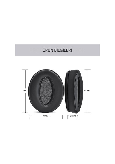 Sennheiser İle Uyumlu Kulaklık Pedi Hd450bt Hd458bt Hd350bt Hd4.50bt Hd4.50btnc Hd4.50se Hd4.40bt Hd4.30g Hd4.20s Hd400s İçin Yedek Kulak Yastığı,hafızalı Köpük,yumuşak Pu Deri