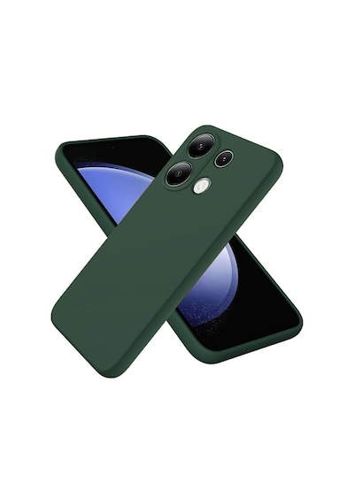 Redmi Note 13 Pro 4g Uyumlu Silikon Kılıf - Kamera Korumalı Esnek Pastel Renk Kapak - Yeşil
