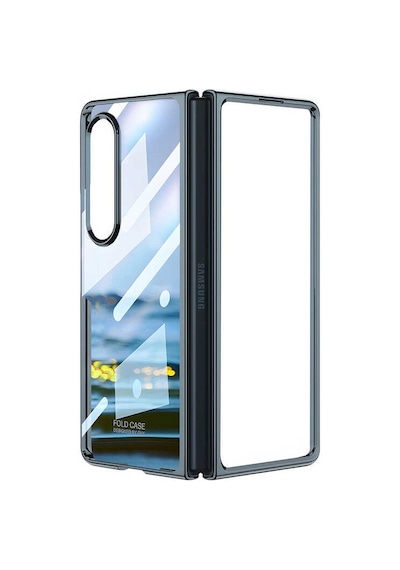 Rba Aksesuar Galaxy Uyumlu Z Fold 4 Kılıf Rba Full Camlı Kıpta Kapak - Gümüş Gümüş