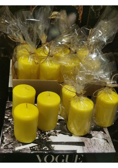 İv Candles Citronella Sineksavar Limon Sarısı 4'lü Baton Mum Çok Renkli