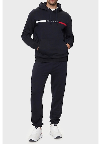 Tommy Hilfiger Hılfıger Chest Insert Hoody Erkek Mavi Kazak - Mw0mw37361