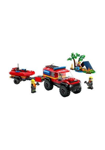 60412 Lego City 4x4 Kurtarma Botlu İtfaiye Kamyonu 301 Parça +5 Yaş