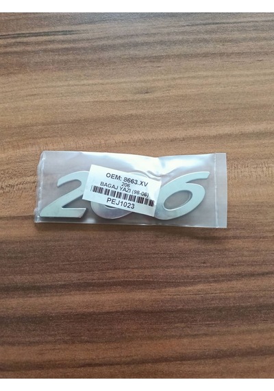 Peugeot 206 Bagaj Yazısı 1998 - 2006 Peugeot 206 Arka Bagaj Yazısı Krom 3m 3d 206 Yazısı Logo