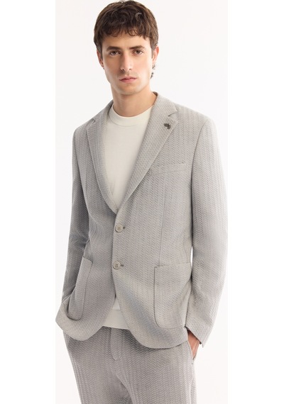 Avva Erkek Gri Mono Yaka Bi-stretch Hafif Dokulu Blazer Comfort Slim Fit Ceket A52y4003 Avva Erkek Gri Mono Yaka Bi-stretch Hafif Dokulu Blazer Comfort Slim Fit Ceket A52y4003