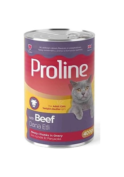 Proline Dana Etli Sos İçinde Gravy Yetişkin Kedi Konservesi 400 Gr