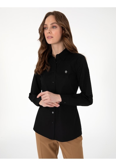 Pierre Cardin Kadın Siyah Gömlek Desenli 50313589-vr046 Siyah
