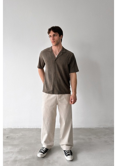 Flaw Basic Baggy Pantolon-29201 Taş Rengi