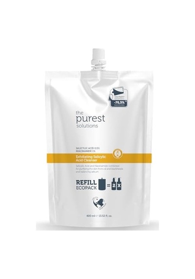 The Purest Solutions Sivilce Ve Siyah Nokta Karşıtı Yağlı Karma Ciltler Temizleme Jeli Ekolojik Yedek Paket 400 Ml