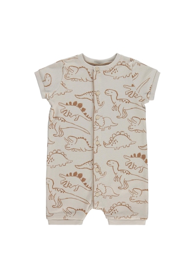 Civil Baby Kontür Dinozor Empirme 6-18 Ay Tulum - Bej Taş Rengi