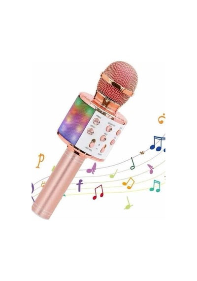 Mey İthalat Karaoke Mikrofon Bluetooth Bağlantılı Aux Girişli Uzun Pil Ömrü Yüksek Ses Kaliteli