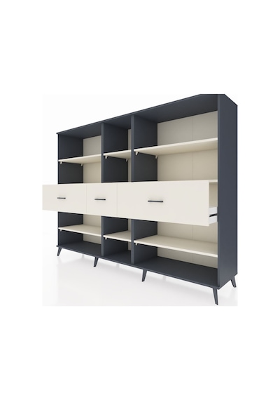 Hyperion Dolap 9 Raflı 3 Çekmeceli 220x44x163 Antrasit-aytaşı Antrasit-aytaşı Hyperion Dolap 9 Raflı 3 Çekmeceli 220x44x163 Antrasit-aytaşı Antrasit-aytaşı