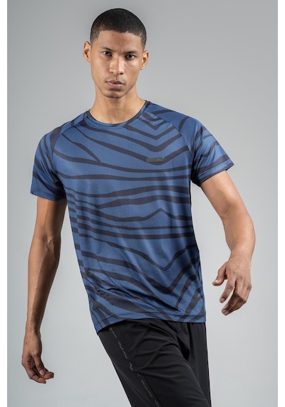Maraton Regular Erkek Bisiklet Yaka Saks T-shirt Saks
