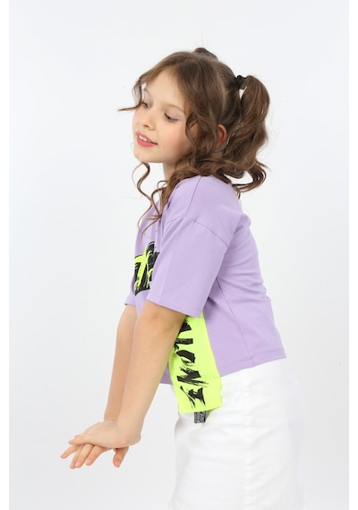 Toontoy Kids Toontoy Kız Çocuk Better Baskılı Tişört Lila