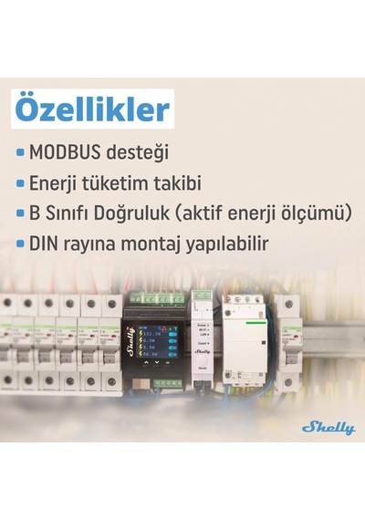 Shelly Pro EM-50 1 Faz Enerji Ölçer