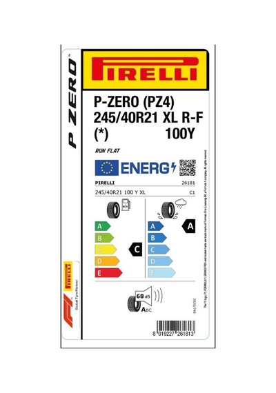 Pirelli 245/40 R21 100Y XL Rft P-Zero Pz4 Yaz Lastiği 2025