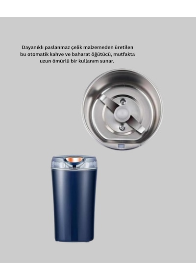 Kahve - 52 - Ve Baharat Öğütücü Otomatik Meizmalı - Myceshop - Dalı Çelik