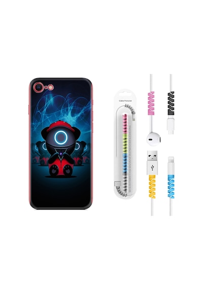 Apple Uyumlu iPhone 7 8 Kılıf Kablo Koruyuculu Game Child 1822