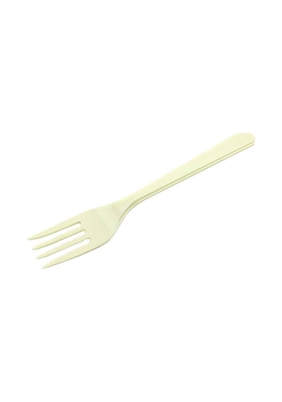 Plastik Çatal Krem Renkli Lüx Parti Doğum Günü Piknik Çatalı - 18 Cm. - 25 Adetlik 5 Paket Sarı